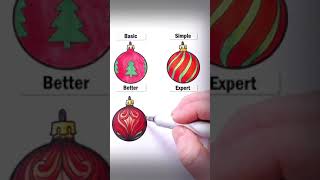 Draw Christmas Baubles easy drawing art tutorial howtodraw christmas bauble decoration 731 [upl. by Jenette]