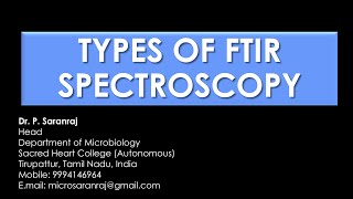 Types of Fourier Transform Infrared FTIR Spectroscopy [upl. by Corron]