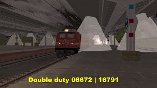 DOUBLE DUTY  06672 MEJTN Passenger  16791 Palaruvi Exp OpenRailsMSTS [upl. by Reerg207]