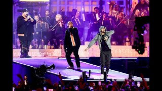 Eminem performs quotHoudiniquot quotWelcome 2 Detroitquot quotSing For The Momentquot amp quotNot Afraidquot in Detroit 2024 [upl. by Jacynth]