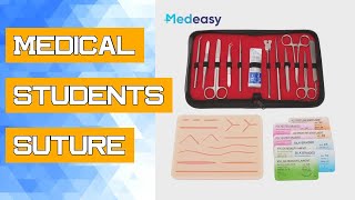 Medical Students Suture Practice Kit Surgical Training with Skin Pad Model Tool Set Educational Teac [upl. by Ylevol]