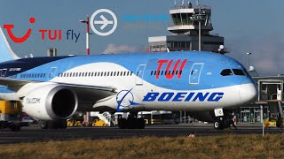 FIRST landing of a Dreamliner TUI Boeing 787 GTUIB at Linz Airport LNZ [upl. by Pulling]