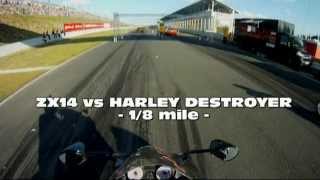 HD Harley Destroyer vs Kawasaki ZX14  18mile [upl. by Ximenez]