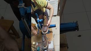 Processing Moc toe boots handmadeboots redwingboots shoes bootmaking workboots [upl. by Eusoj830]