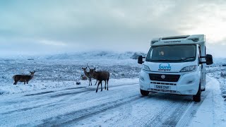 Scotland Motorhome Hire A Winter North Coast 500 Road Trip with Bunk Campers [upl. by Ase515]