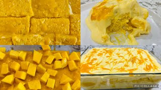 Easy Mango Dessert Recipe  No Bake Mango Cake [upl. by Morville]