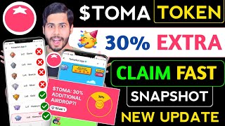 Tomarket Airdrop 30 Extra TOKEN 🥳 tomarket new update tomarket snapshot tomarket combo todaytoma [upl. by Lledualc]