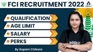 FCI Recruitment 2022  Qualification Age Limit Salary Perks by Rupam Chikara [upl. by Palila]