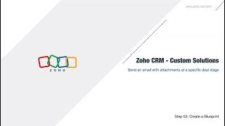 Send emails with attachments at a specific deal stage  Zoho CRM Solutions [upl. by Adne]