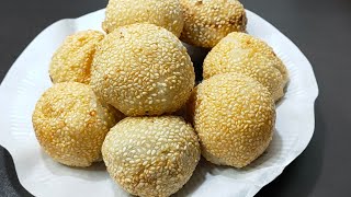 Buchi with Monggo beans fillings Recipe  Sesame balls [upl. by Atiken]