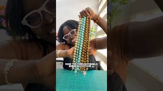 Creating the Adeola Ombré pearl bead bag 🏝️ Enjoy the process [upl. by Ojyma]