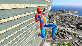 GTA5 SPIDERMAN Crazy Ragdoll vs Peds AI Wars  Battle of Ragdolls Active ragdoll physics [upl. by Rue]