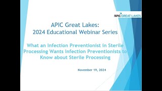 What an IP in Sterile Processing wants Infection Preventionists to know about Sterile Processing [upl. by Anitsrhc]