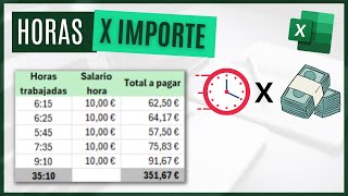 Cómo multiplicar HORAS por un IMPORTE en Excel [upl. by Learrsi]