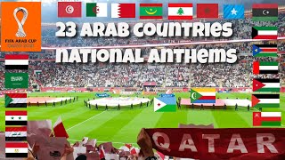 4K 23 Arab Countries National Anthem  FIFA Arab Cup 2021 Qatar Opening Ceremony [upl. by Charline779]