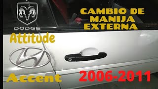 CAMBIO DE MANIJA EXTERIOR DODGE ATTITUDE 200611 [upl. by Yeargain]