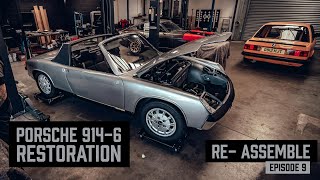 Porsche 914  6 Restoration  Episode 9  Reassembly [upl. by Kacerek11]