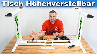 Höhenverstellbarer Schreibtisch aufbauen  Ausführliche Montageanleitung für ACGAM ET225E [upl. by Gilson688]