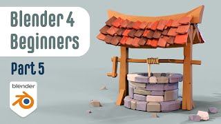 Beginner Blender 42 Tutorial Modelling a LowPoly Well  Part5 [upl. by Ern]