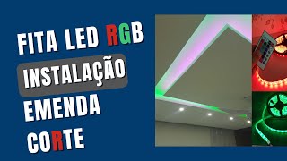 Fita Led Rgb 5050 Como Cortar Emendar Instalar em Movéis e Gesso [upl. by Sonnie]