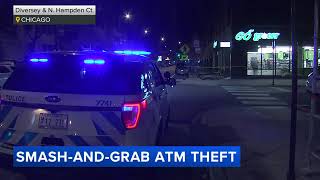 Thieves use SUV chain to pull ATM from North Side store CPD [upl. by Baudoin]