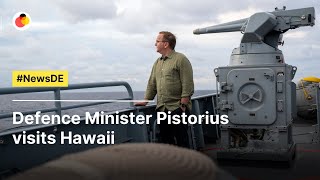 Defence Minister Pistorius visits Hawaii  NewsDE [upl. by Kirima]