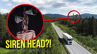 DRONE CATCHES SIREN HEAD AT HAUNTED SIREN HEAD FOREST SCARY [upl. by Drobman]