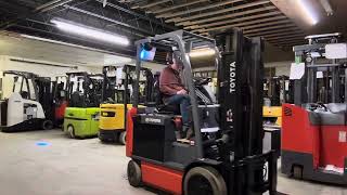 2016 Toyota 8FBCU25COMP 5000lbs Used Electric Forklift  U73154 [upl. by Limoli]