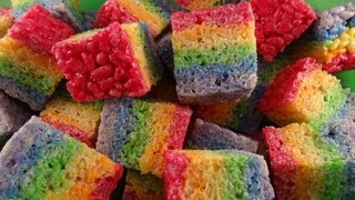 Fruity Rainbow Rice Krispies Squares  with yoyomax12 [upl. by Felice]