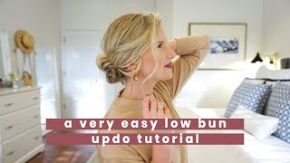 An Easy Low Bun Updo Tutorial [upl. by Stonwin]