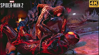 Absolute Carnage Miles vs Symbiote Peter  Marvels SpiderMan 2 4K 60FPS [upl. by Nnyltiac]