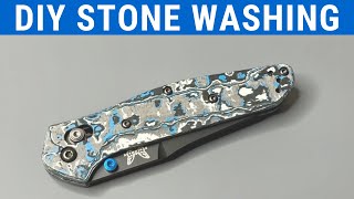 DIY  STONE WASHING A COATED KNIFE BLADE Does it work [upl. by Olaf]