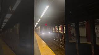 New York City Subway Train Arrives at the Terminal travel shorts train beautiful [upl. by Haidabej718]