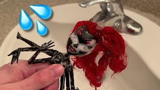 Monster High Webarella doll restorationTransformation  Zombiexcorn [upl. by Vanny]