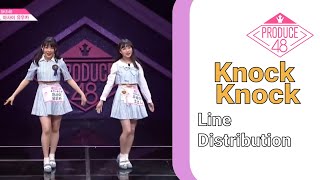 Produce 48 Knock Knock  Line Distribution [upl. by Berthe]