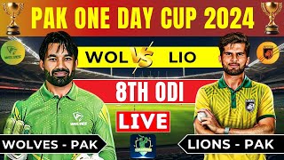 Live  LinsPAK vs WolfPAK  8th ODI  Pakistan Champion One Day Cup 2024 cricket live [upl. by Sateia]