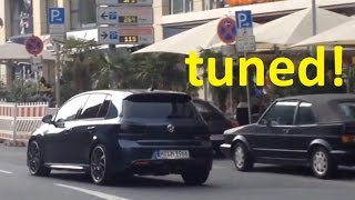 modified grey Golf VI R with black rearlights  loud exhaust sound [upl. by Avlem]