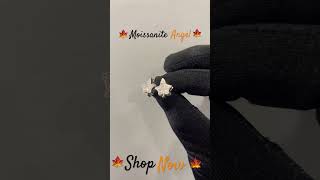 🍁Moissanite Angel 🍁moissaniteearrings diamond moissanitejewellery moissanitediamonds ring [upl. by Saum]