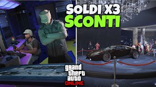 SETTIMANA BENEFACTOR SCONTI E SOLDI TRIPLI SU GTA ONLINE  AGGIORNAMENTO SETTIMANALE [upl. by Eiliak544]