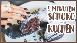 Schokoladenkuchen  5 Minuten Rezept  saftig vegan und gelingsicher [upl. by Assilav]