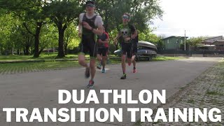 Duathlon transition training  Triathlon club Swibir 🏃‍♂️🚴🏃‍♂️ [upl. by Anaxor]