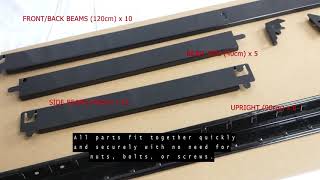 Assembly Instructions for GRacks 180 x 90 x 40cm Boltless Shelving Unit [upl. by Noakes]