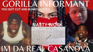 CASANOVA 2X GORILLA BLOOD INFORMANT EXPOSED VALID PAPERWORK amp VIOLATED IN FEDERAL CUSTODY KAY FLOCK [upl. by Orravan265]