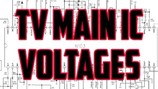 882188238873889188938895 IC PINOUT amp voltages  TV REPAIR  MAIN IC VOLTAGES [upl. by Adaynek]