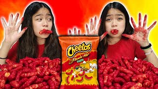 FLAMIN HOT CHEETOS PUFFS Mukbang [upl. by Beau382]