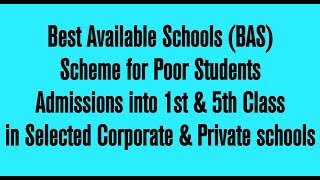 Best Available Schools Scheme for SCampST Students [upl. by Aniroz524]