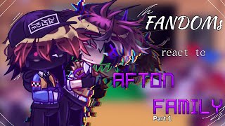 FANDOMs react to Afton Family  FNaF  Aftons × Gacha  Part 1 [upl. by Egiap]