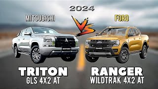 MITSUBISHI TRITON GLS 4X2 AT vs FORD RANGER WILDTRAK 4X2 AT [upl. by Mechling]