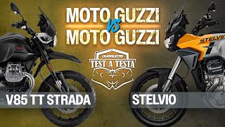 Test a Testa 9  Moto Guzzi Stelvio vs Moto Guzzi V85 Strada [upl. by Anairol633]