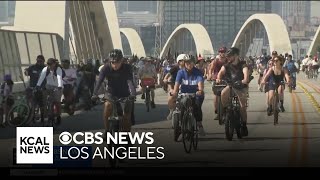 CicLAvia event hits the heart of Los Angeles on Sunday [upl. by Eltrym]